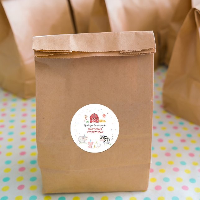 Adesivo Criações de Meninos Animais Vermelhos Aniversário (Criador carregado)