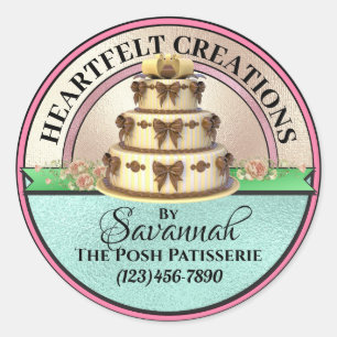 Adesivo Criado Com O Elegante De Bolo Elegante