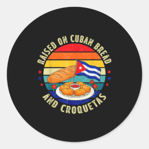 Adesivo Criado Com Pão Cubano E Croquetas Retro Herança La