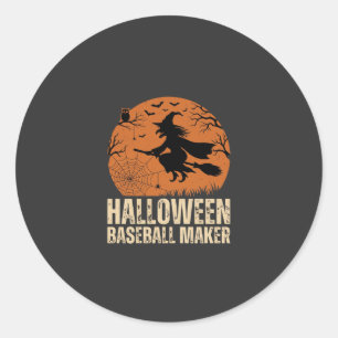 Adesivo Criador de Basebol de Halloween Gráfico de Bruxa V