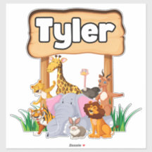 Criança de Animais do Zoo Fantástico e Bonito