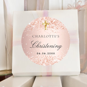 Adesivo Criança de dourada rosa de blush com nome de dour