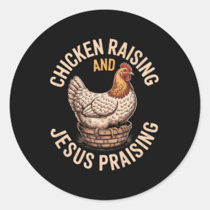 Adesivo Criança De Galinha E Jesus Criando Fazendas Engraç