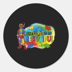 Adesivo Criança Negra Autismo Diferente É Belo Autismo Awa