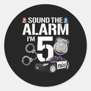 Adesivo Crianças 5 anos Policial de Aniversário Policial C