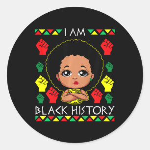 Adesivo Crianças Afro Rapariga Junta História Negra Melani