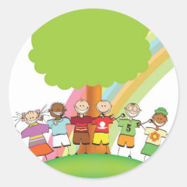 Adesivo Crianças arco-íris