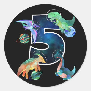 Adesivo Crianças Astronautas do Espaço Exterior Dinossauro