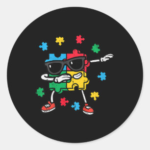 Adesivo Crianças Autismo Quebra-cabeça Dab Autista Todd
