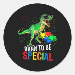 Adesivo Crianças Autismo Sensibilização Dino Autista Toddl