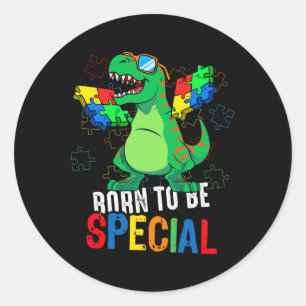 Adesivo Crianças Autismo Sensibilização Dino Toddler Menin