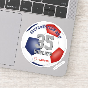 Adesivo Crianças azuis vermelhas ensinam cores personaliza