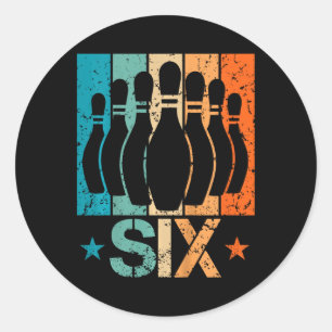 Adesivo Crianças Boliche de 6 Aniversário de 6 anos