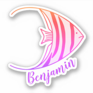Adesivo Crianças Bonitas Angel Fish Sticker