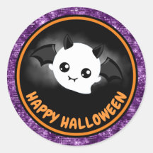 Crianças bonitas Bat & Purple Glitter Feliz Dia da