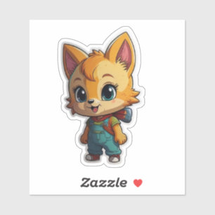 Adesivo Crianças bonitas e palitos para projetos de escola