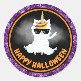 Adesivo Crianças bonitas Llama e relíquia roxa Feliz Dia d