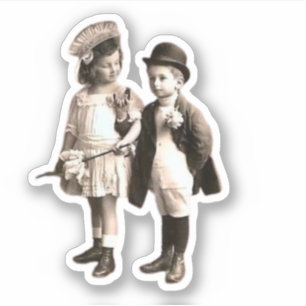 Adesivo Crianças Bonitas Vintage Foto