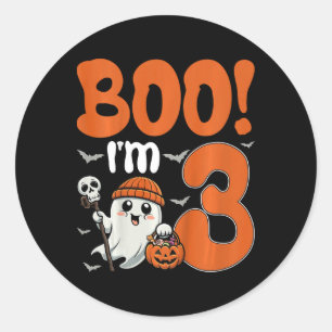 Adesivo Crianças Boo Eu tenho 3 Halloween Spooky Pumpkin 3