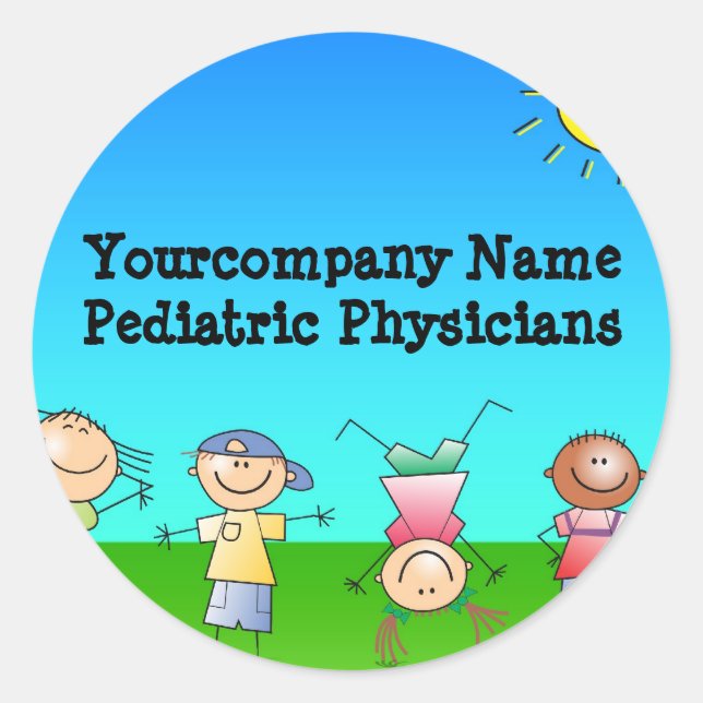 Adesivo Crianças brincando lá fora num dia ensolarado (Frente)