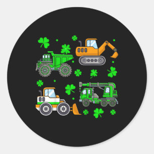 Adesivo Crianças Caminhão de Construção Irlandês Guindaste