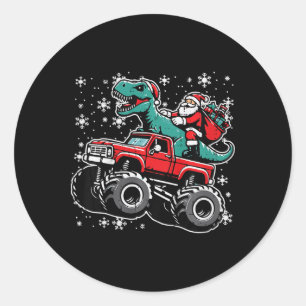 Adesivo Crianças Caminhão Monstro Natal Dino Papai Noel Xm