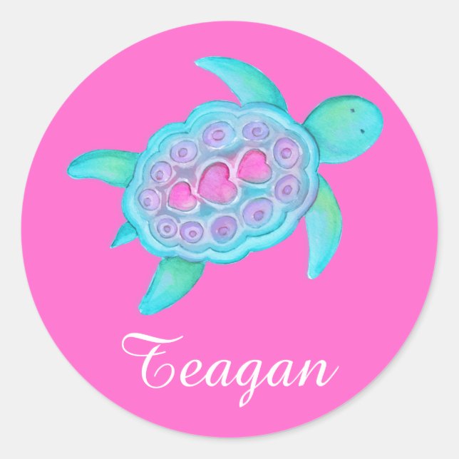 Adesivo Crianças chamadas de caracóis de tartaruga de iden (Frente)