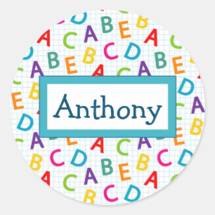 Adesivo Crianças com padrão colorido escolar