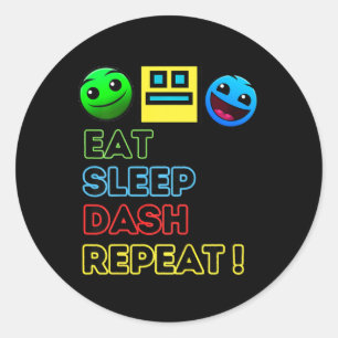 Adesivo Crianças Comem Dormem Dash Repetem Jogo de Vídeo G