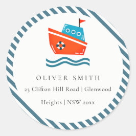 Adesivo Crianças Cujas Ondas Marítimas Marítimas De Barcos