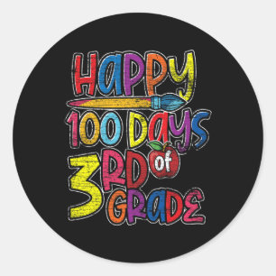 Adesivo Crianças Cute Do Terceiro Grau Oferecem 100 Dias D