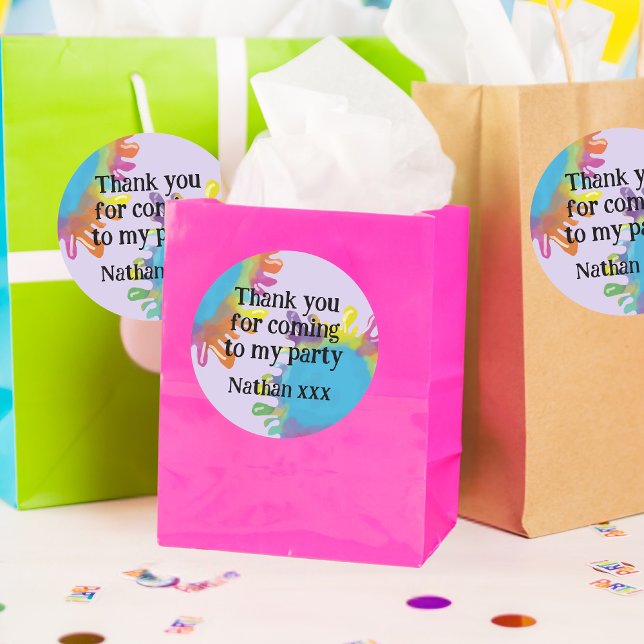 Adesivo Crianças da festa de arte Favor empacotamento (Criador carregado)