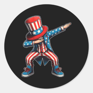 Adesivo Crianças Dabbing Boy American Flag Us Patriotic 4t
