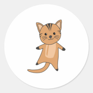 Adesivo Crianças de animais com pelo de Gatinho de gato