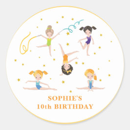 Adesivo Crianças de aniversário divertidas do Acrobat