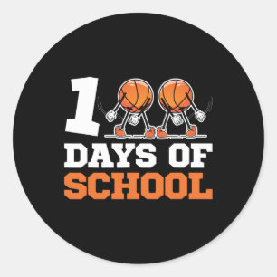 Adesivo Crianças De Basquete Do Dia Da Escola 100 Dias De 