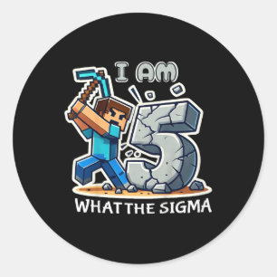 Adesivo Crianças De Cinco Anos Sigma Pixel Art Gamer S