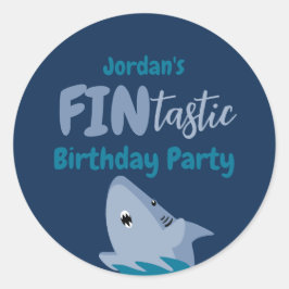 Adesivo Crianças De Festa de aniversário De Tubarão Fina-T