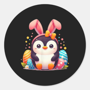 Adesivo Crianças de Páscoa de coelhinho de pinguim Meninas