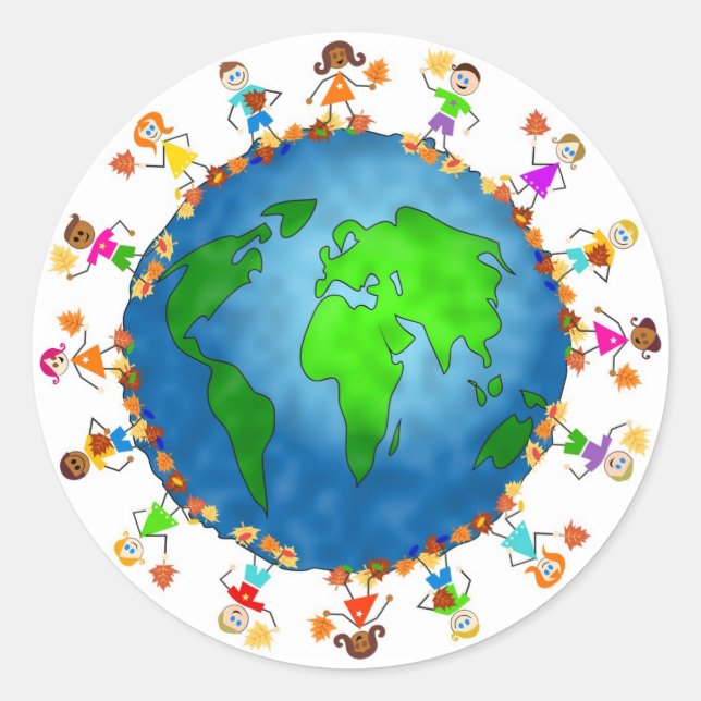 Adesivo Crianças de queda global (Frente)