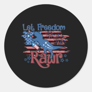 Adesivo Crianças Deixam Liberdade Rawr T-rex Dinossauro Us