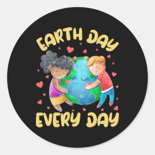 Adesivo Crianças Dia da Terra Todos os dias Feliz Dia da T