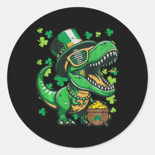 Adesivo Crianças Dia de São Patrício Dinossauro Saint Patt