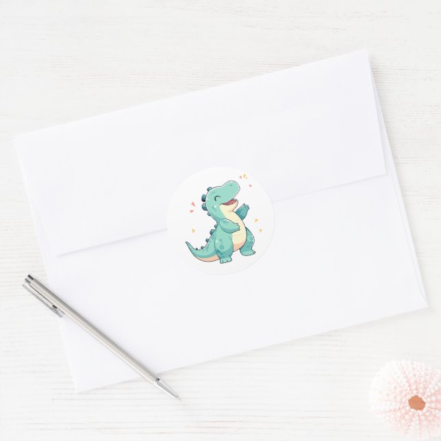 Adesivo Crianças Dino Mite! Dinossauro Cinto Aniversário T (Envelope)