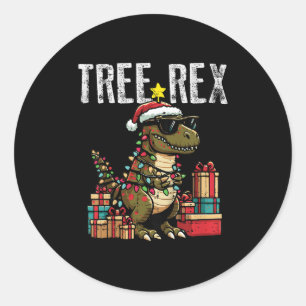 Adesivo Crianças Dinossauro de Natal Árvore Rex Xmas Trex