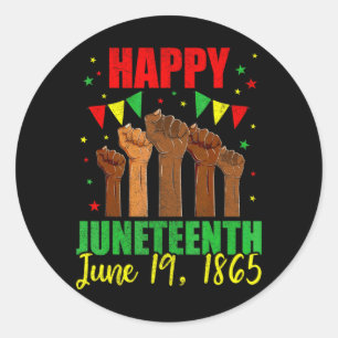 Adesivo crianças do juneteenth mulheres homens feliz junet