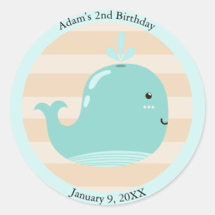 Adesivo Crianças escovando baleia debaixo do mar Anivers