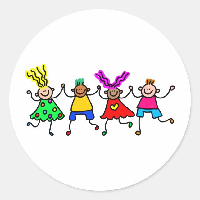 Adesivo Crianças felizes (Frente)