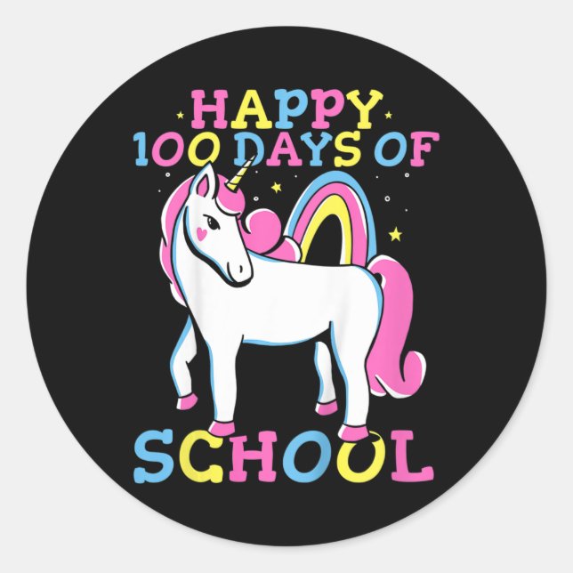 Adesivo Crianças Felizes 100 Dias De Meninas Escolares 100 (Frente)