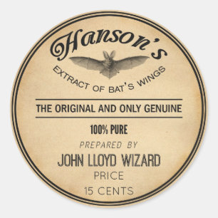 Adesivo Crianças Festas de Halloween Apothecary Vintage Ba